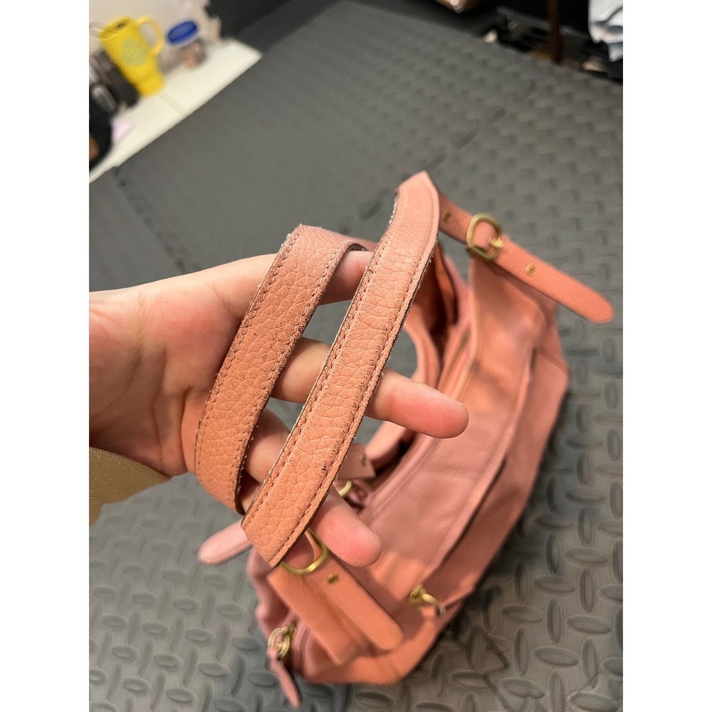 Coach Lori Shoulder Bag Womens Candy Pink Pebbled Leather Gold C Purse C4824 - Picture 9 of 14